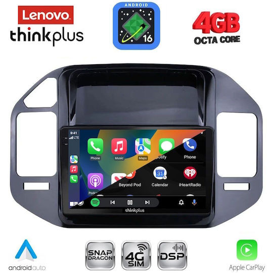 Lenovo Sistem Audio Auto pentru Mitsubishi Pajero 1999-2006 Bluetooth USB Wi-Fi GPS Apple CarPlay Android Auto cu Ecran Tactil 9"