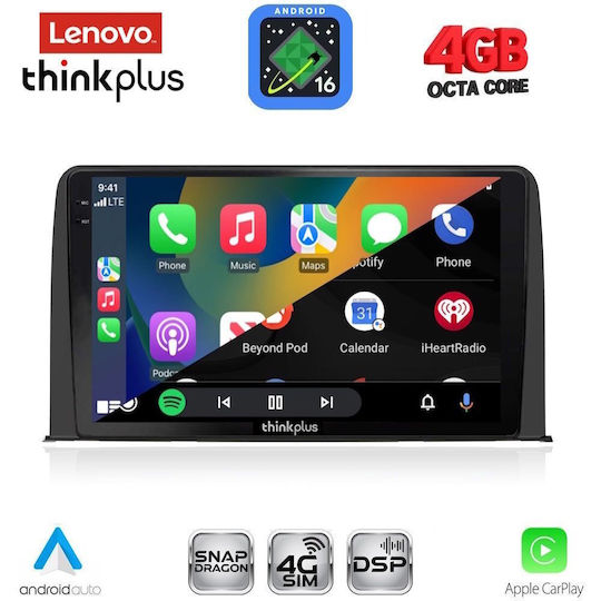Lenovo Автомобилна Аудио Система за Honda CR-V 2017-2023 (Bluetooth/USB/Wi-Fi/GPS/Apple CarPlay/Android Auto) с Touch Screen 10"