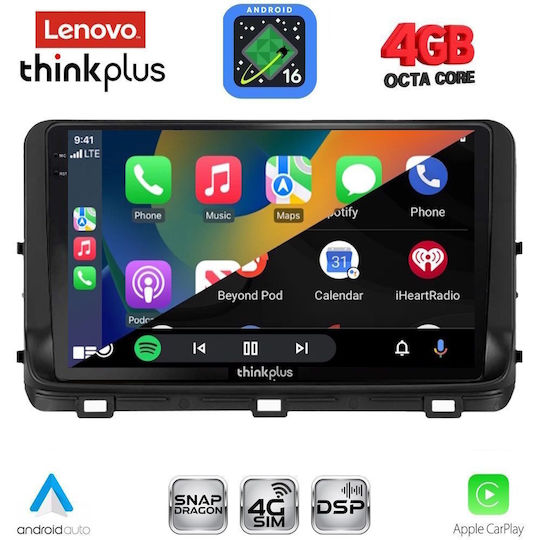 Lenovo Car Audio System for Kia Ceed / XCeed 2018-2022 (Bluetooth/USB/WiFi/GPS/Apple CarPlay/Android Auto) with 10" Touch Screen