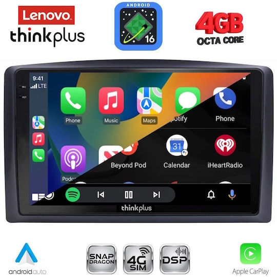 Lenovo Автомобилна Аудио Система за Mercedes-Benz Vito / Viano 2015-2022 (Bluetooth/USB/WiFi/GPS/Apple CarPlay/Android Auto) с Touch Screen 10"