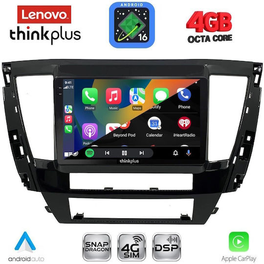 Lenovo Автомобилна Аудио Система за Mitsubishi Pajero 2020-2026 (Bluetooth/USB/WiFi/GPS/Apple CarPlay/Android Auto) с Touch Screen 9"