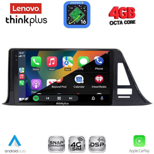 Lenovo Автомобилна Аудио Система за Toyota C-HR 2017-2023 (Bluetooth/USB/Вграден Wi-Fi/GPS/Apple CarPlay/Android Auto) с Touch Screen 9"