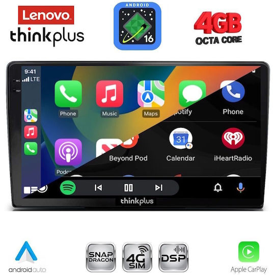 Lenovo Автомобилна Аудио Система За Toyota Land Cruiser 1998-2003 (Bluetooth/USB/Вграден Wi-Fi/GPS/Apple CarPlay/Android Auto) С Touch Screen 9"