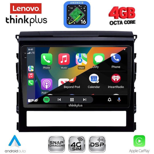Lenovo Автомобилна Аудио Система За Toyota Land Cruiser 2016-2019 (Bluetooth/USB/Wi-Fi/GPS/Apple CarPlay/Android Auto) С Touch Screen 9"