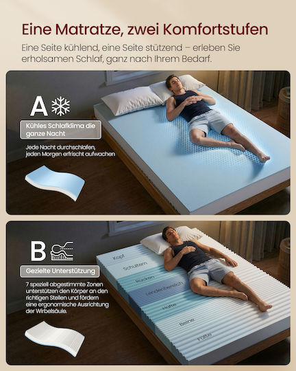 Vasagle Double-Sided Memory Foam Double Mattress 140x200x16cm