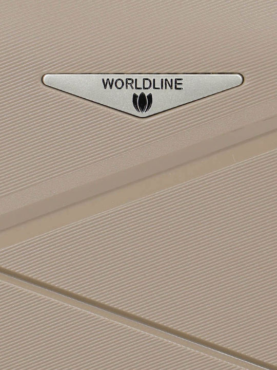 WORLDLINE Valiză de Călătorie de Cabină Dură Culoare Șampanie Înălțime 55 cm