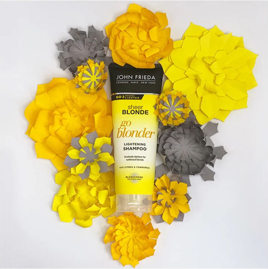 John Frieda Go Blonder Șampon Iluminator pentru Păstrarea Culorii și Strălucire pentru Păr Vopsit 250ml