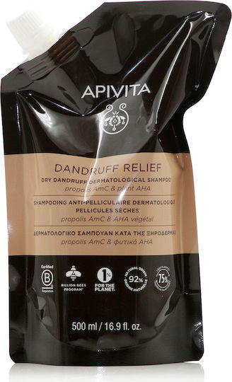 Apivita Dandruff Relief Nachfüllung Shampoo Gegen Schuppen & Schuppenbildung 500ml