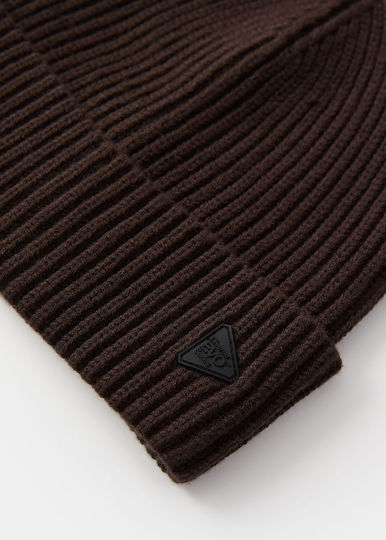 Unisex Beanie Strickmütze in Braun Farbe