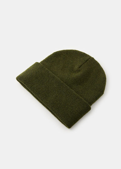 Beanie Unisex Strickmütze in Khaki Farbe