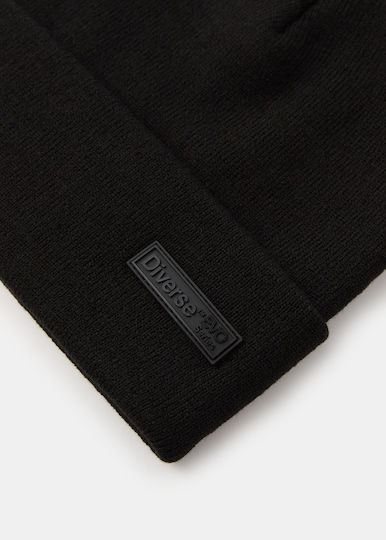 Beanie Unisex Σκούφος Πλεκτός σε Μαύρο χρώμα