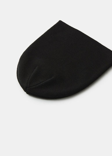 Beanie Unisex Σκούφος Πλεκτός σε Μαύρο χρώμα