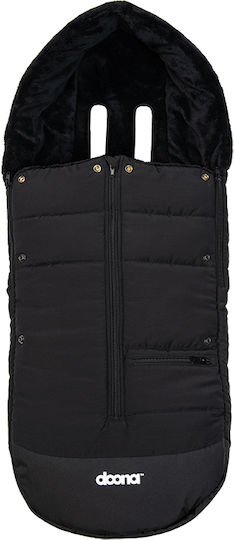 Doona Husă Pentru Cărucior Neagră Cu Căptușeală Fleece 93x18cm
