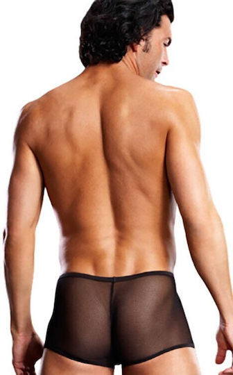Blue Line Micro Mesh Trunk Boxeri Sexy pentru bărbați Negru