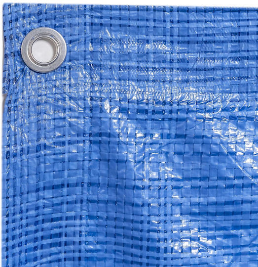 Prelată pentru piscină supraterană 3x4 m impermeabilă albastră 55 g/m²