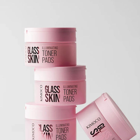 Kimoco Glass Skin Кърпички за Тонизиране на Лицето с Ориз и Ниацинамид 60 бр