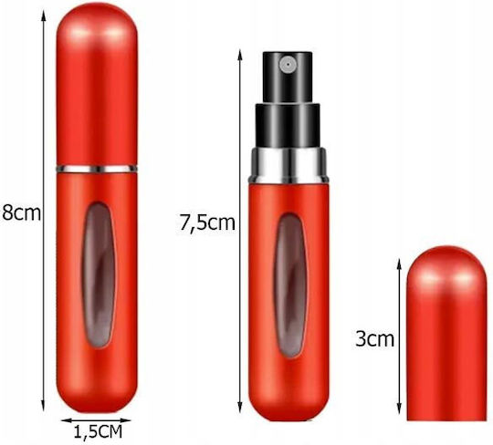 Perfume Bottle Red 5ml With Case