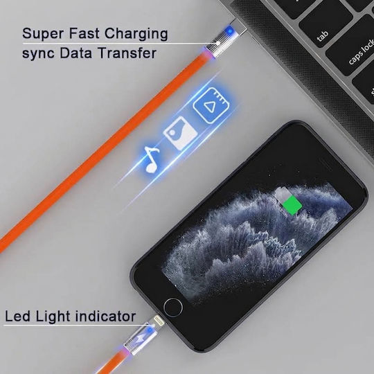 Leewello USB-C to Lightning Cable Orange 2m 783091