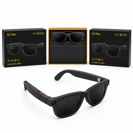 S2-Max-BLACK Intelligente Brillen Schwarze