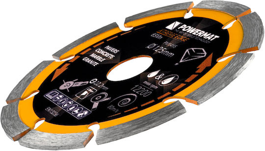 Powermat Δίσκος Κοπής Δομικών Υλικών με 9 Δόντια 125mm