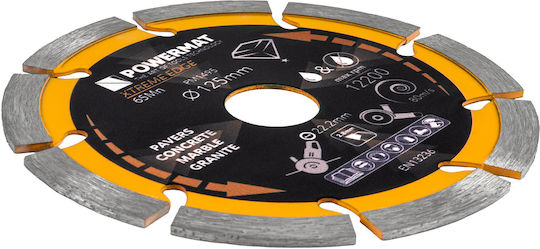 Powermat Δίσκος Κοπής Δομικών Υλικών με 9 Δόντια 125mm