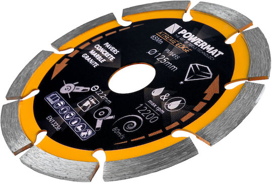 Powermat Δίσκος Κοπής Δομικών Υλικών με 9 Δόντια 125mm