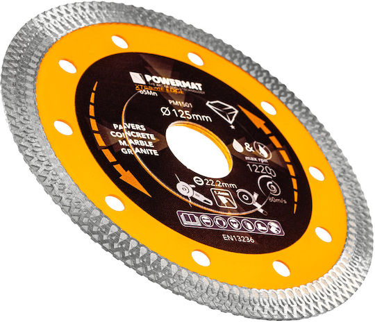 Powermat Δίσκος Κοπής Δομικών Υλικών 125mm