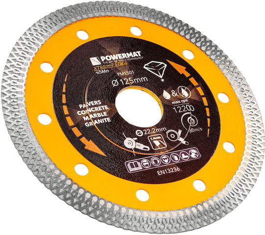 Powermat Δίσκος Κοπής Δομικών Υλικών 125mm