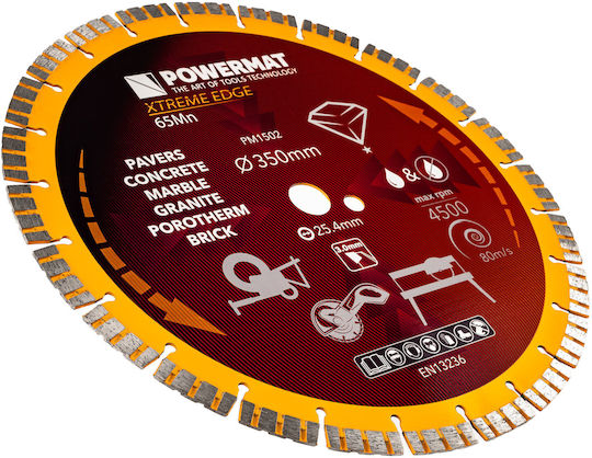 Powermat Powermat Schleifscheiben Für Baumaterialien Mit 24 Klinge 350mm