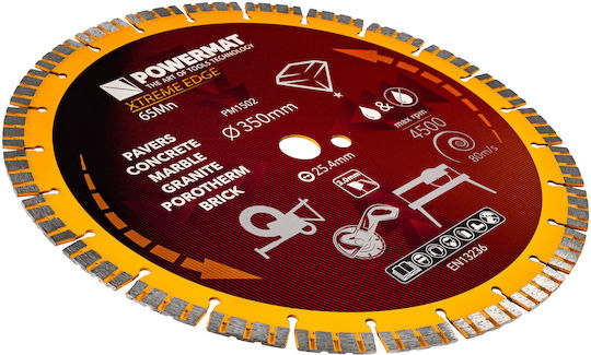 Powermat Powermat Schleifscheiben Für Baumaterialien Mit 24 Klinge 350mm