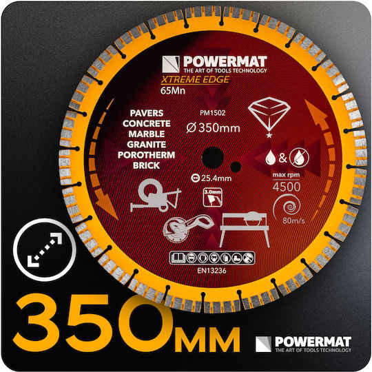 Powermat Powermat Schleifscheiben Für Baumaterialien Mit 24 Klinge 350mm