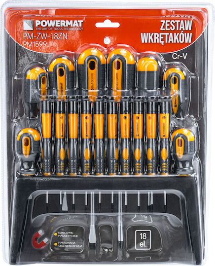 Powermat Set of 18 Magnetic Precision Screwdrivers