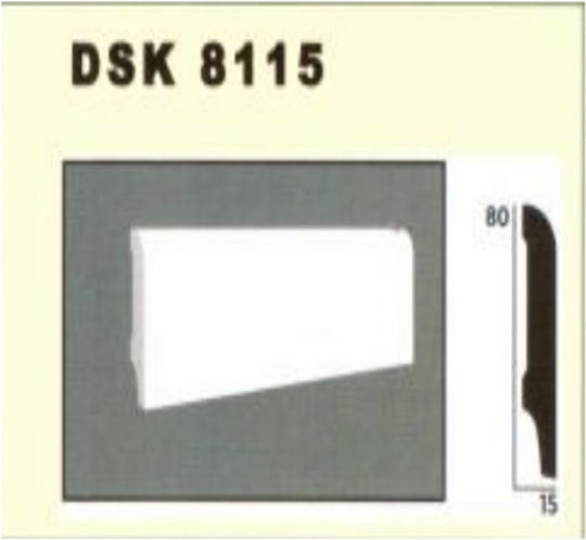 Епитихио Декоративно Профил Цокъл 15x80мм Dsk 8115