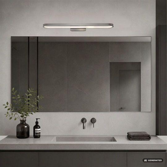 Rabalux Modern Bathroom Wall Lamp with Integrated LED and Natural White Light Grey