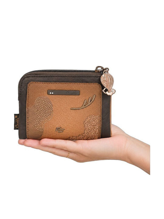 Small Women's Wallet with RFID Brown