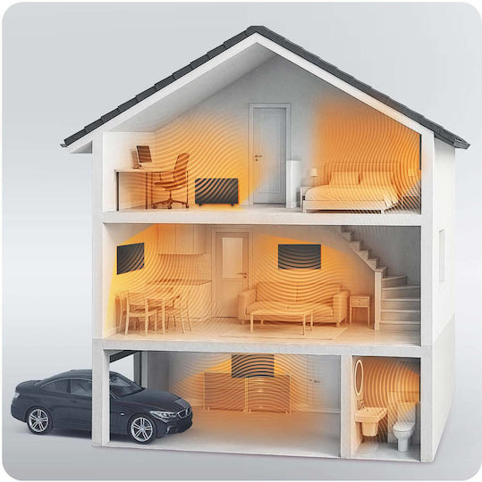 Berdsen Infrarot-Heizpaneel Wand Glas 720W Beige 120x60cm