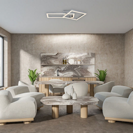 Rabalux Smart Deckenleuchte montieren 50cm Silber mit Integrierte LED