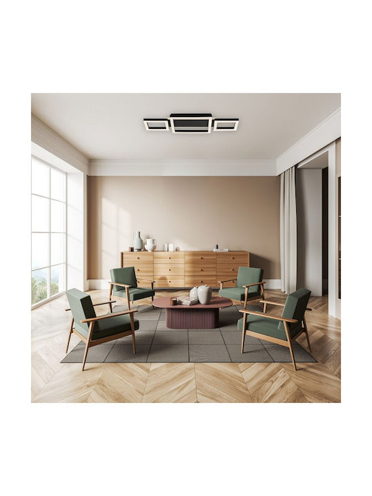 Rabalux Smart Deckenleuchte montieren 51cm Schwarz mit Integrierte LED
