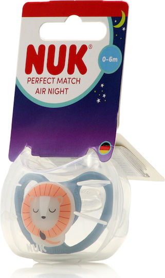 Nuk Space Night Πιπίλα Σιλικόνης Νυκτός Μπλε για 0-6 μηνών