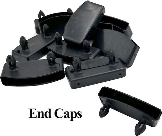 Set 20 Capace Din Plastic Pentru Lamele Somierei Typec Home 54x9 Mm Negre Suporturi De Fixare Pentru Lamele Din Lemn Ale Patului