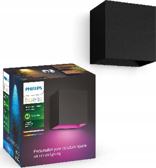 Philips Resonate Wandmontiertes Außenstrahler LED IP44 8W mit Warmweißem Licht 13x13x22cm