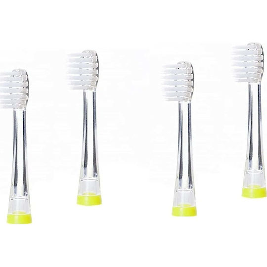 Brush Baby Ανταλλακτικά Ηλεκτρικής Οδοντόβουρτσας Kidzsonic 58715 4τμχ για 3+ Χρονών