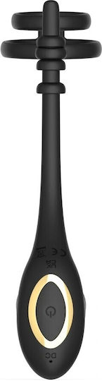 Vibrating Cock Ring Plug & App Guilty Toys Black