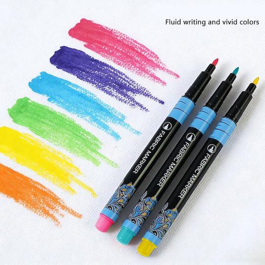 Sc2294 Маркери За Плат Комплект 20 Многоцветни Маркера За Дрехи Тениски Чанти & Diy