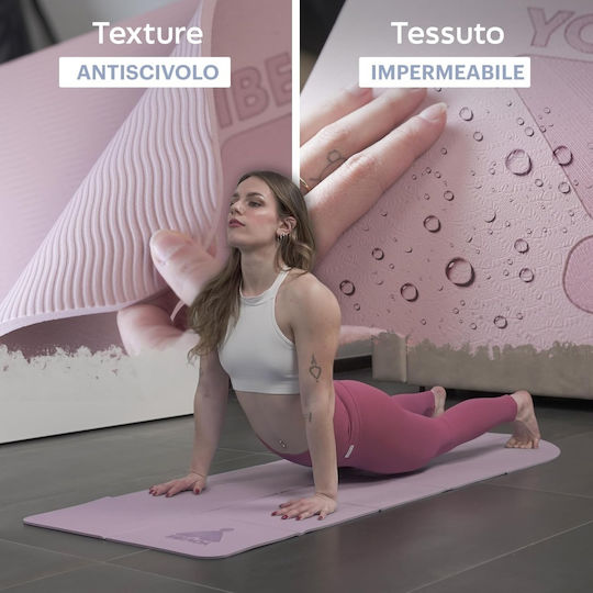 Saltea Pliabilă Pilates Roz (183x60cm)