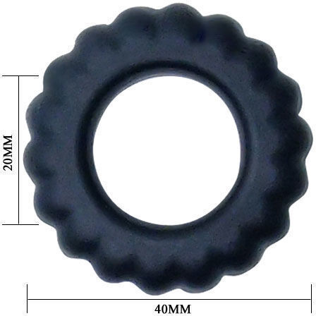 Baile Inel pentru Erecție Titan Negru 2 cm