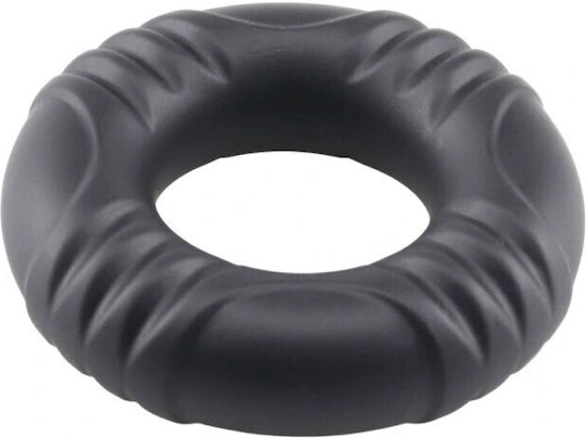 Cock Ring Liquid Silicone No.3 Strong Erection Black
