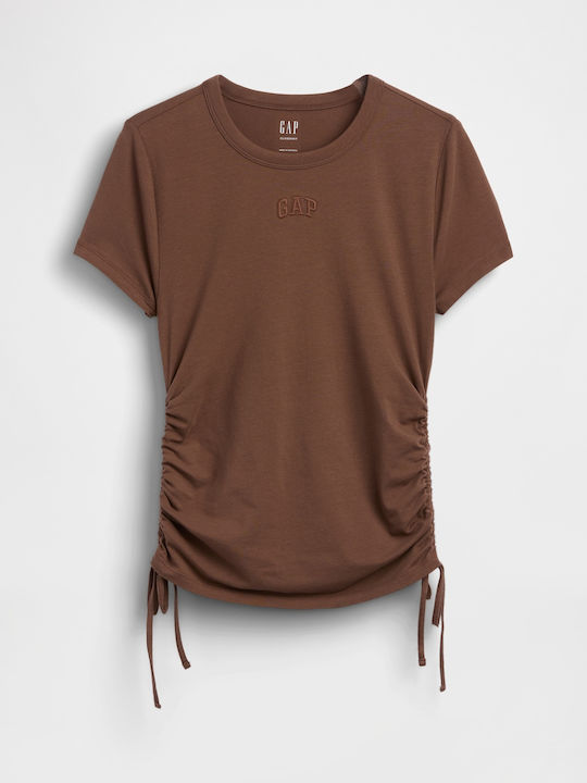 Women's Crop Cotton Top Amber Wood