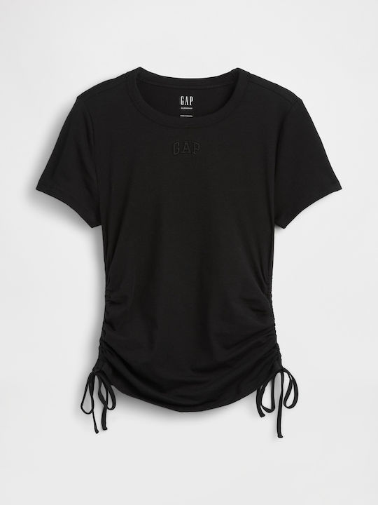 Women's Cotton Black Crop Top