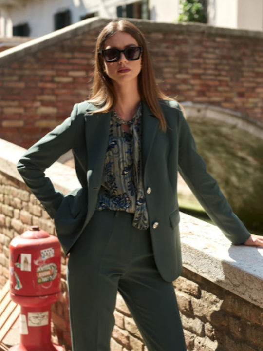 Women's Blouse Long Sleeve Green